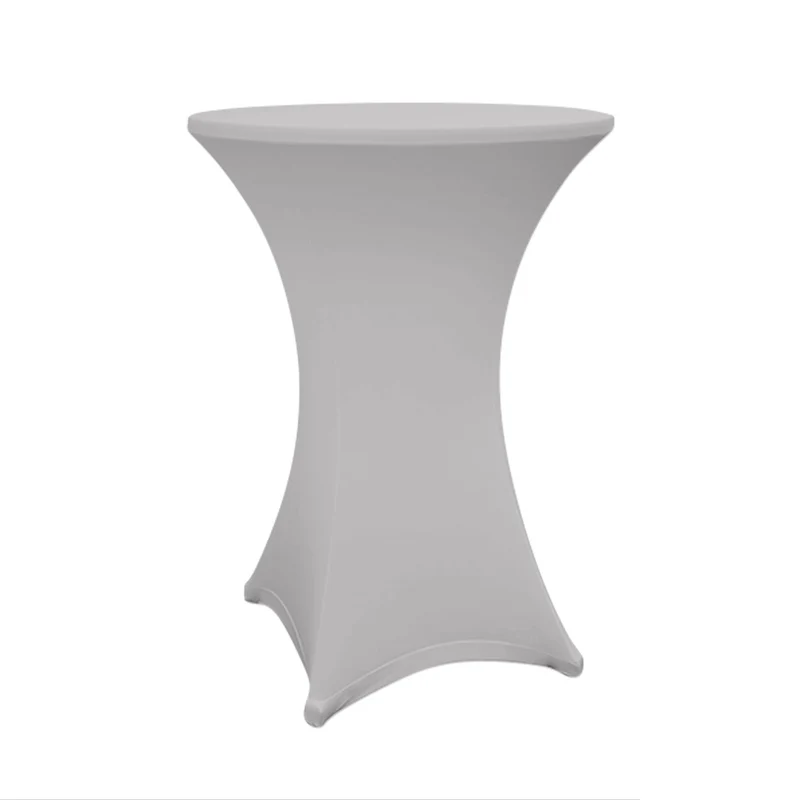 LUMALAND Stehtischhusse - Tisch Bezug - Husse - Ø 70-75 cm - Silbergrau