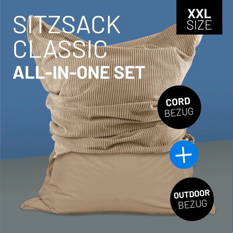Sitzsack Classic XXL All-in-One Set