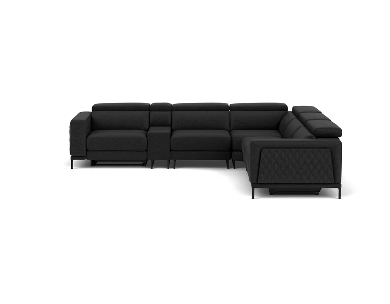 5.5 Seater Corner with End Electric Recliners, Console and Drawer