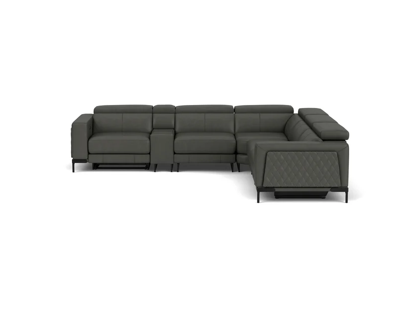 5.5 Seater Corner with End Electric Recliners, Console and Drawer