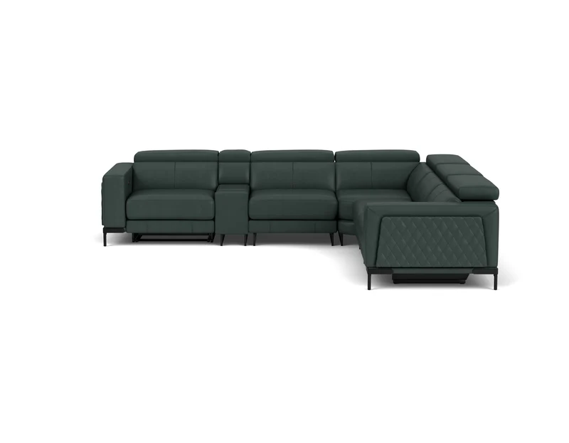 5.5 Seater Corner with End Electric Recliners, Console and Drawer