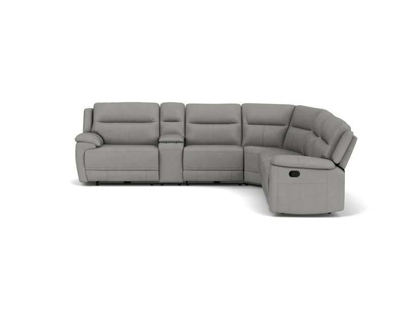 5.5 Seater Corner with 4 Recliners and Console