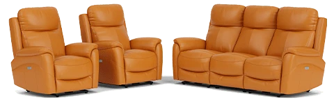 3 Seater with End Recliners + 2 Recliners