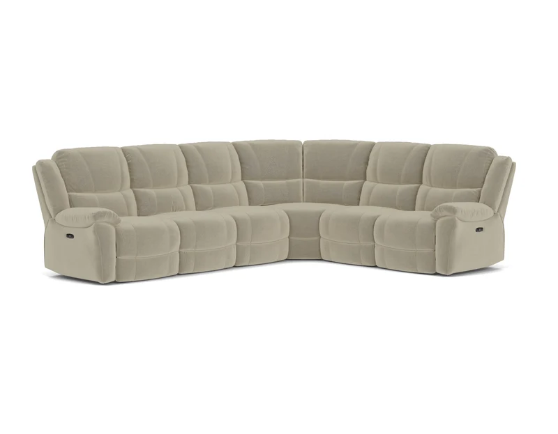 6 Seater Corner with End Electric Recliners