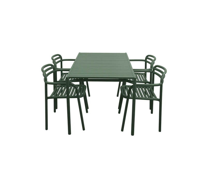 Bliss dining table rect. incl. 4 Bliss armchairs
