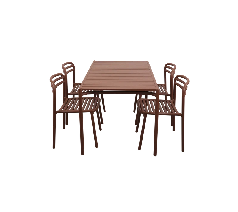 Bliss dining table rect. incl. 4 Bliss chairs