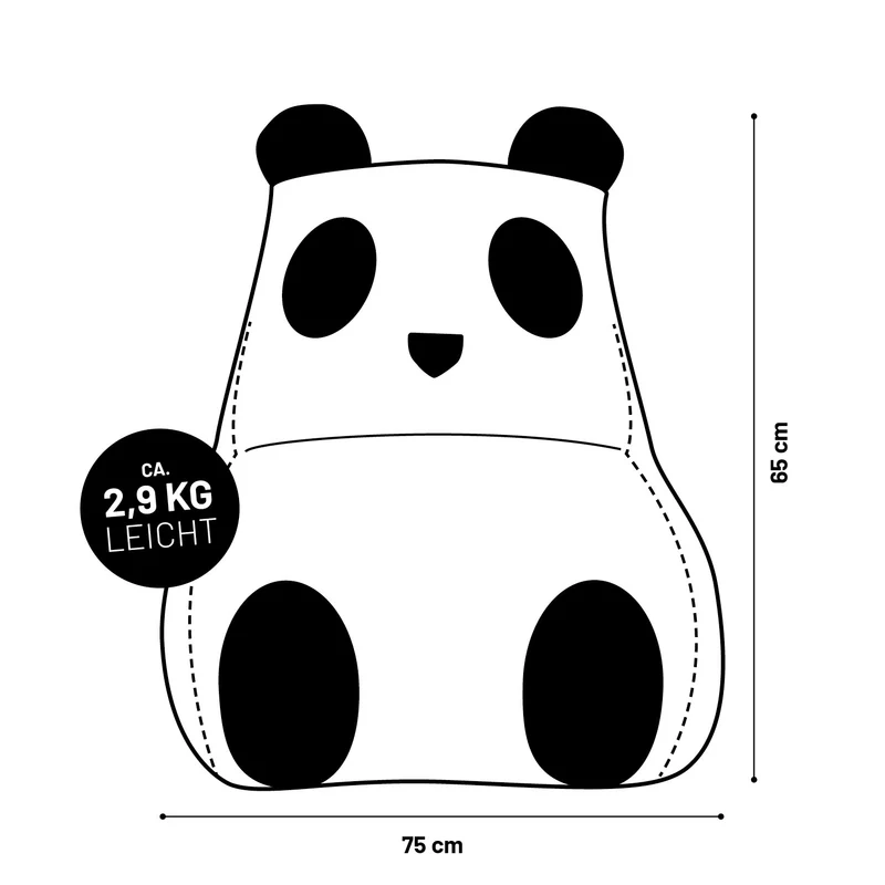 Kindersitzsack Panda