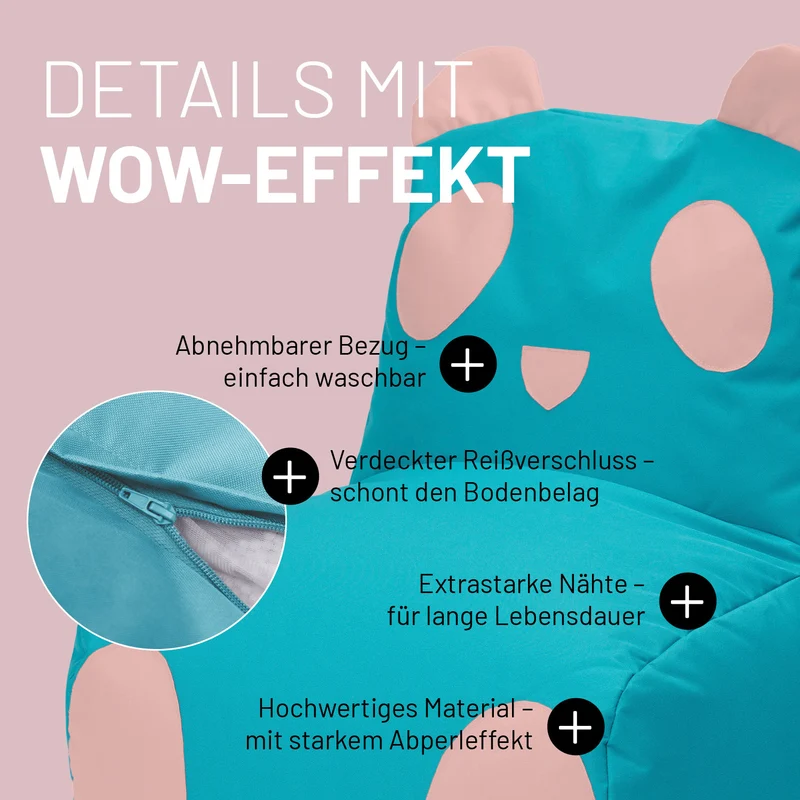 Kindersitzsack Panda