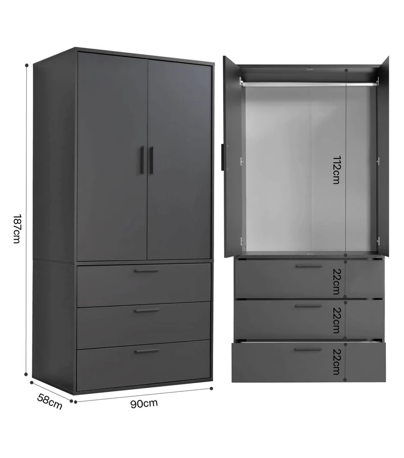 Kleiderschrank 'Grid'
