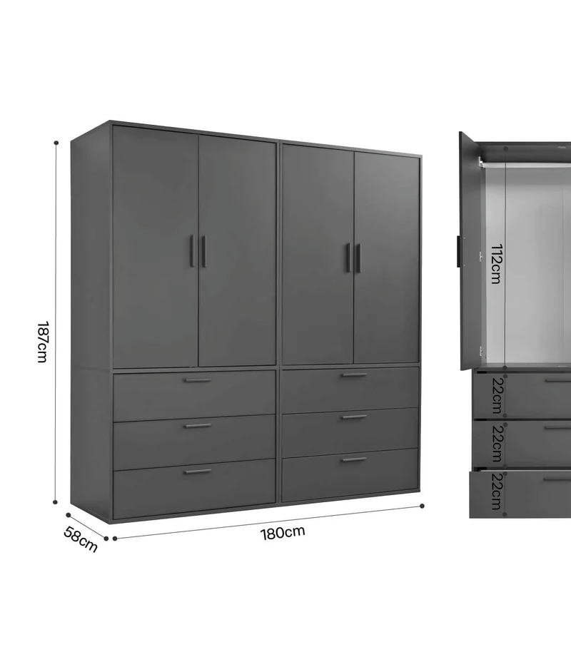 Kleiderschrank 'Grid'