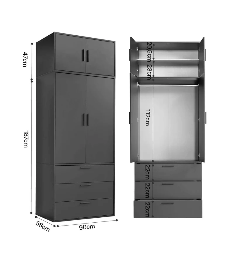 Kleiderschrank 'Grid'