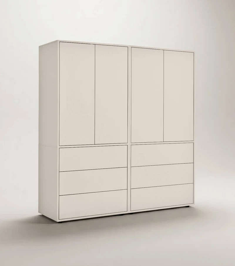 Kleiderschrank in Kaschmir-Beige 'Robe'