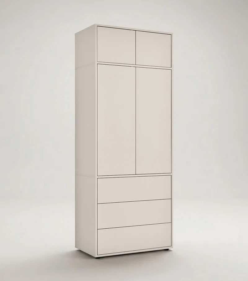 Kleiderschrank in Kaschmir-Beige 'Robe'