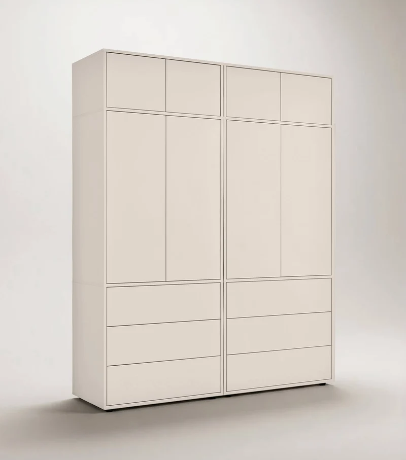 Kleiderschrank in Kaschmir-Beige 'Robe'