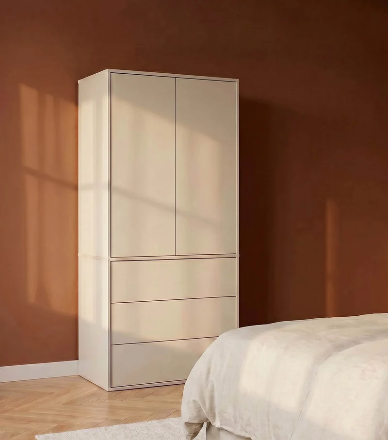Kleiderschrank in Kaschmir-Beige 'Robe'
