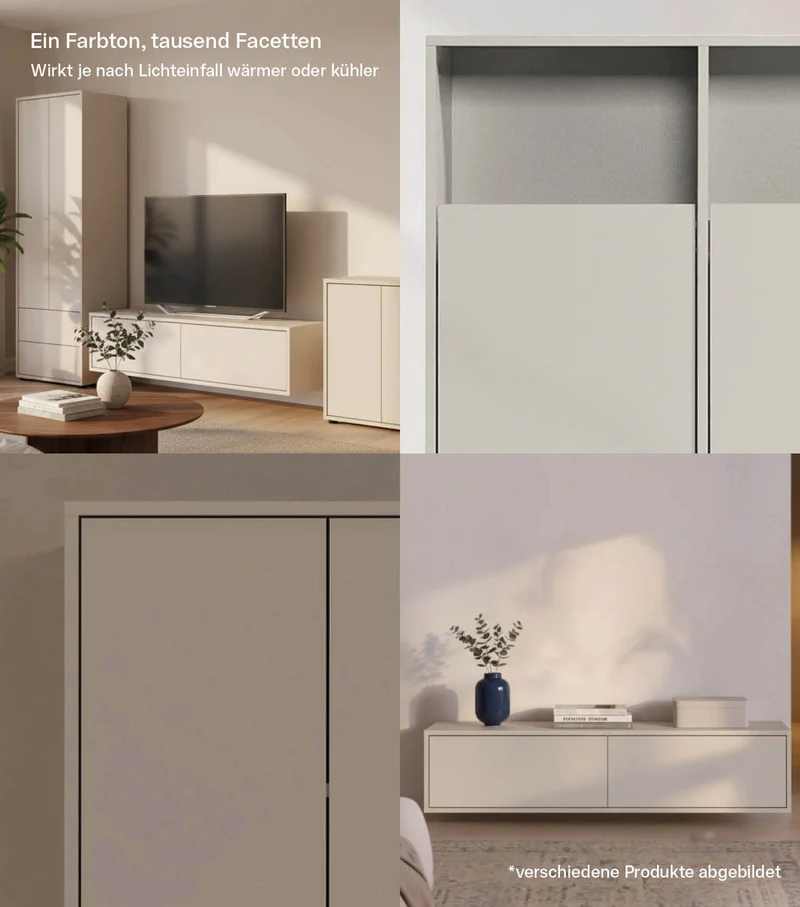 Kleiderschrank in Kaschmir-Beige 'Robe'