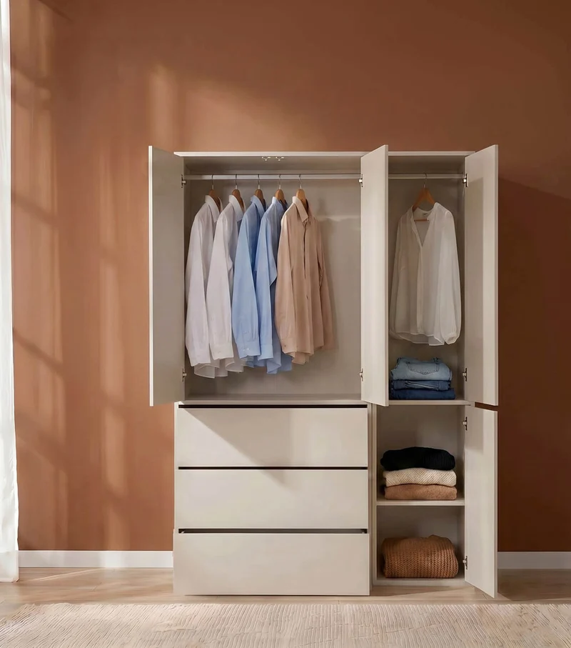 Kleiderschrank in Kaschmir-Beige 'Robe'