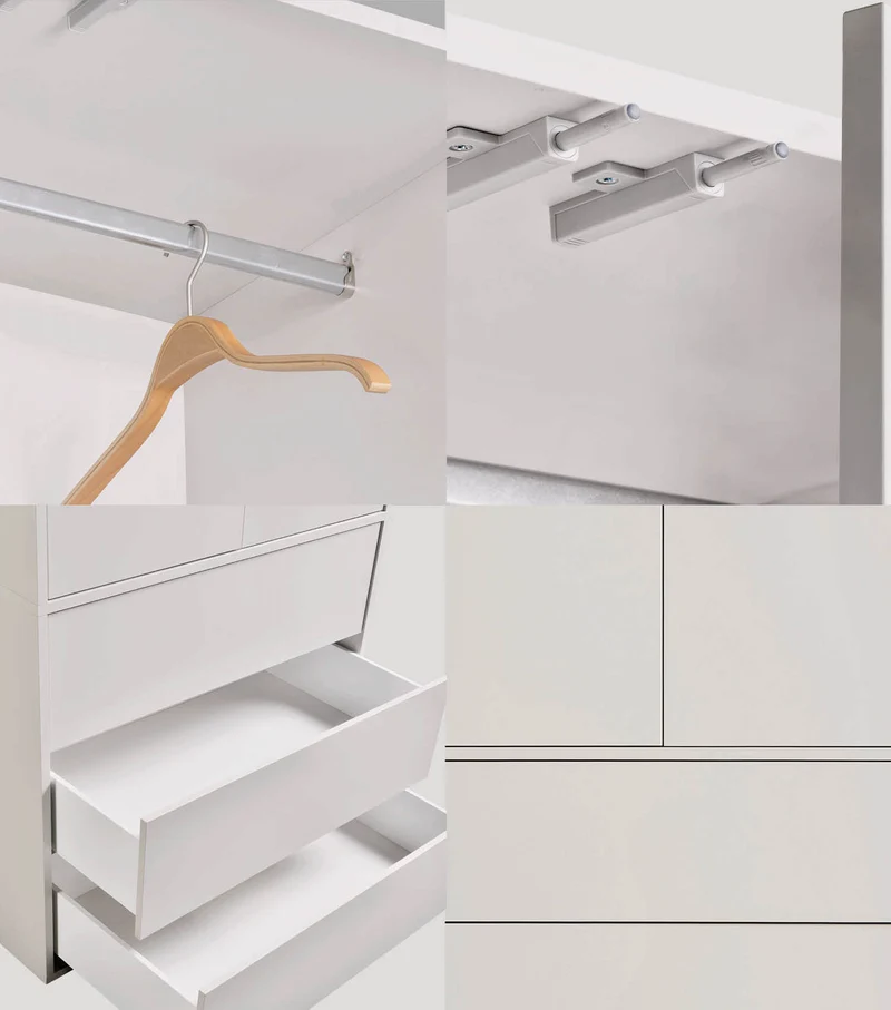 Kleiderschrank in Kaschmir-Beige 'Robe'