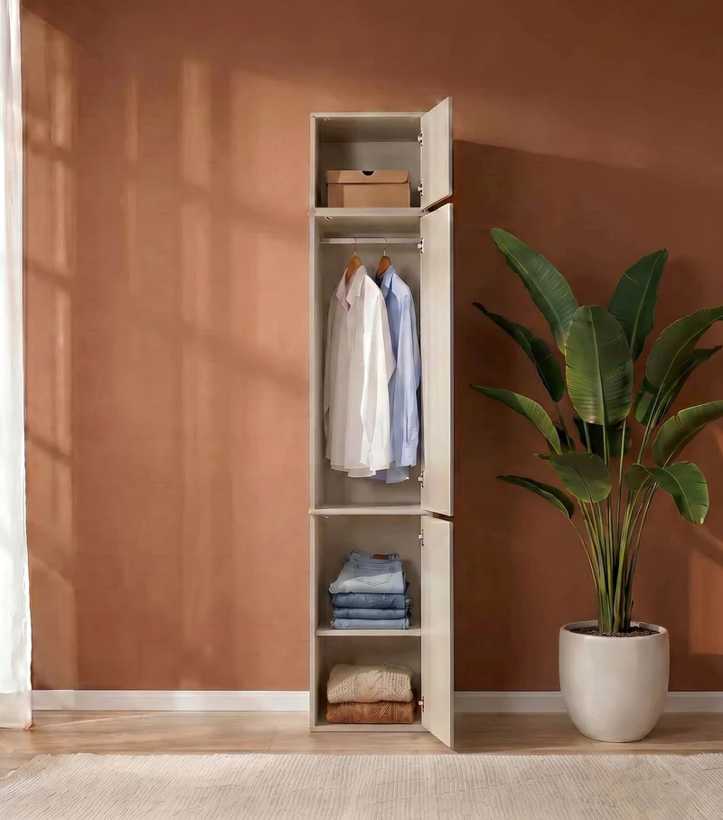 Kleiderschrank in Kaschmir-Beige 'Robe'