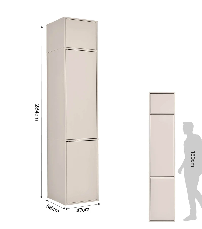 Kleiderschrank in Kaschmir-Beige 'Robe'