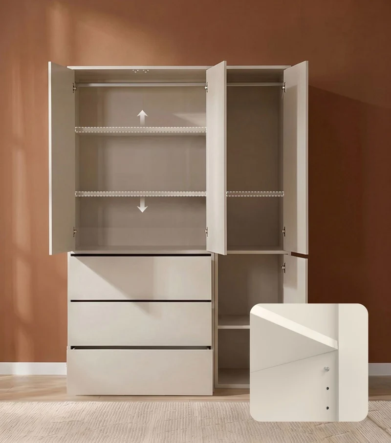 Kleiderschrank in Kaschmir-Beige 'Robe'
