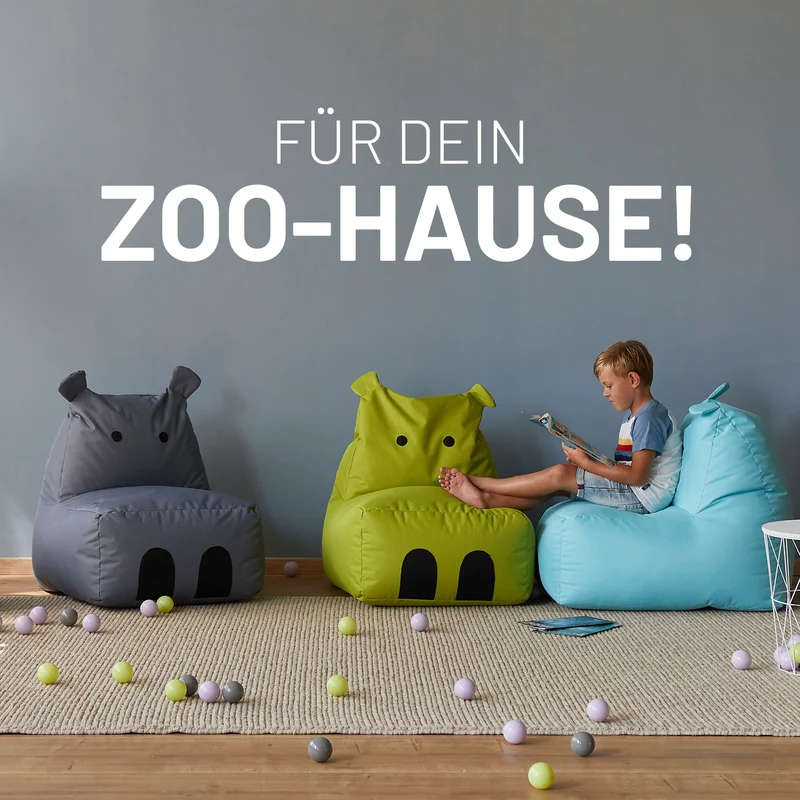 Kindersitzsack Hippo