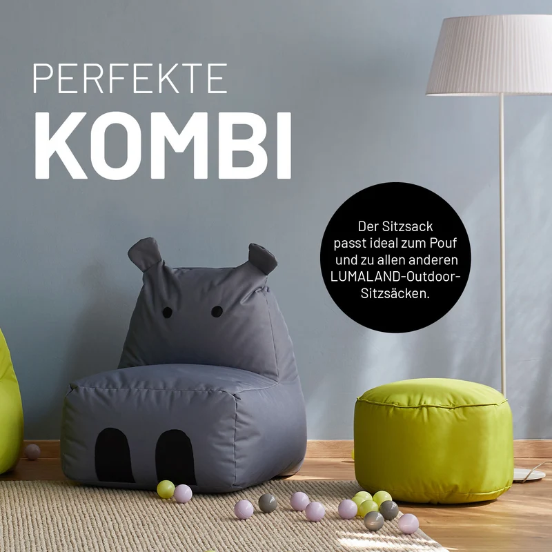 Kindersitzsack Hippo