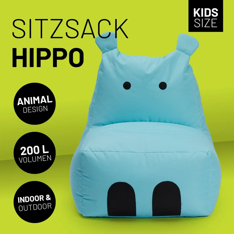 Kindersitzsack Hippo