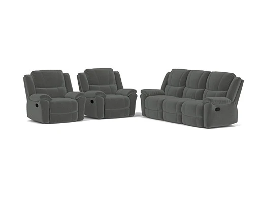 3 Seater with End Recliners + 2 Single Recliners