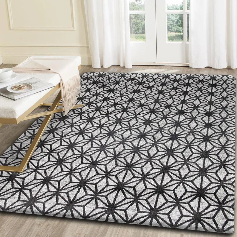 Dark Grey Web Rug