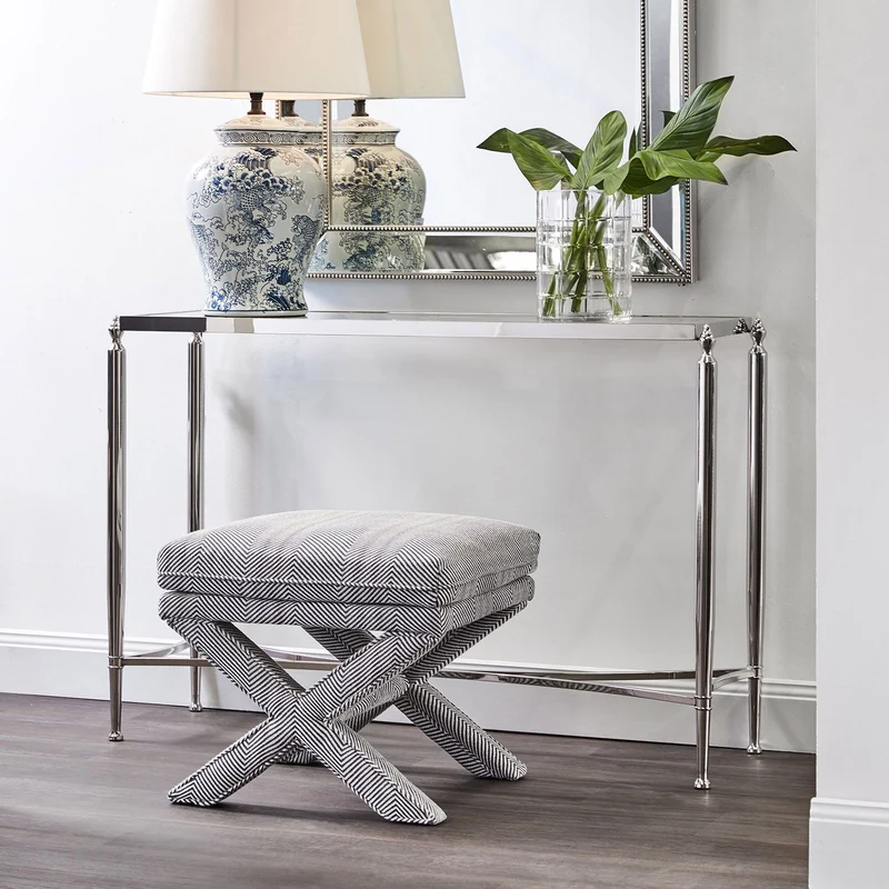 Stool - Linen Ottoman