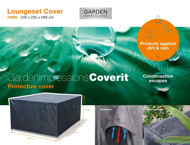 Coverit loungeset hoes - 235x235xH65 cm