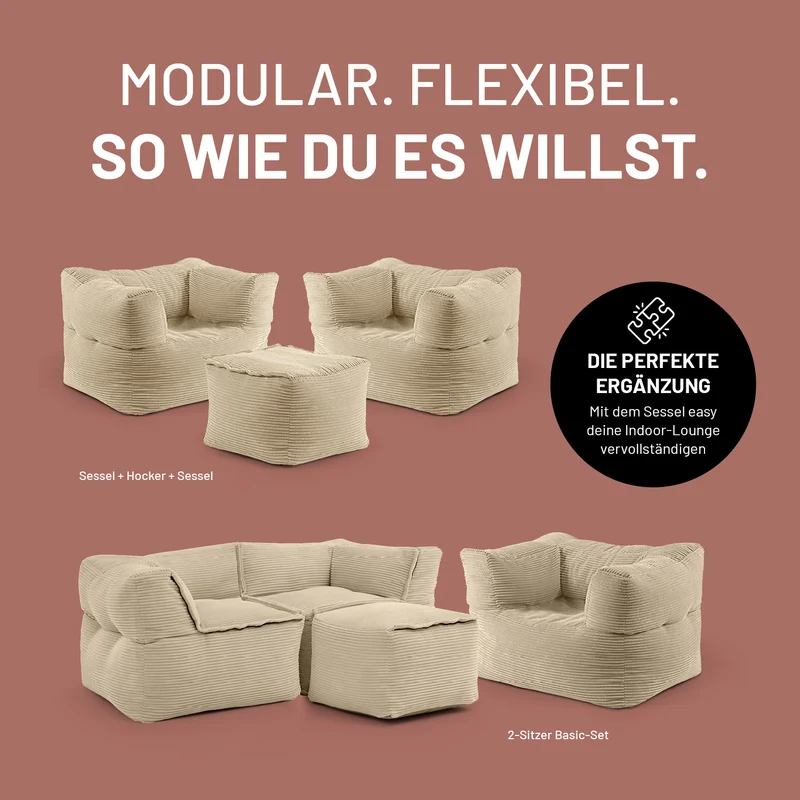 Modulares System CORD - Sitzsack-Sessel