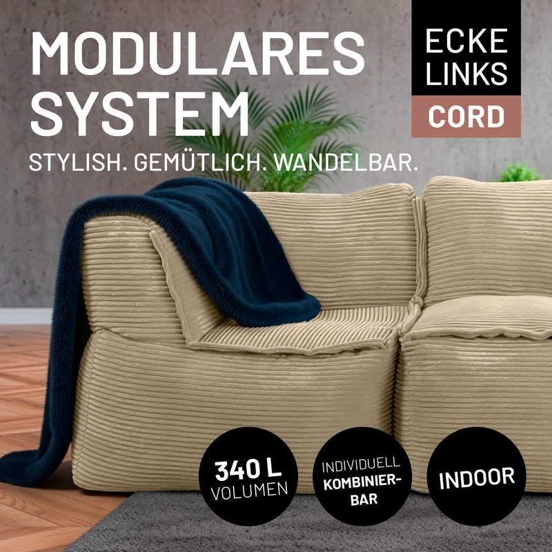 Modulares System CORD - Ecke links