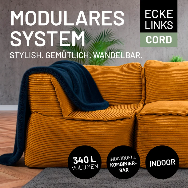 Modulares System CORD - Ecke links