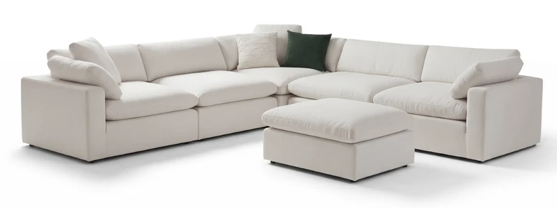 5 Seater Corner Modular with Ottoman