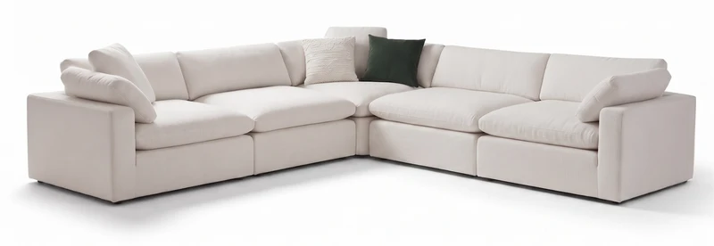 5 Seater Corner Modular with Ottoman