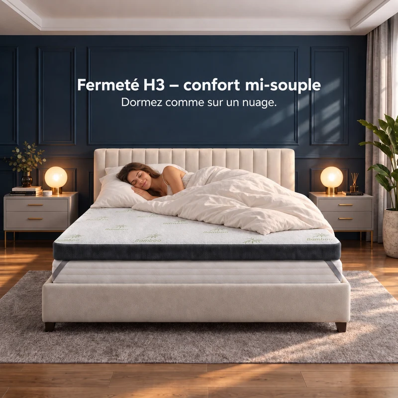 Premium+ Komfort Topper - Matratzen-Topper mit Gel-Memory-Schaum