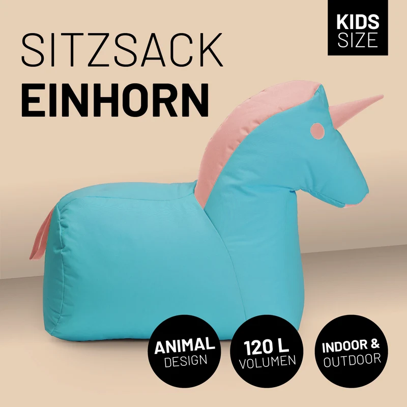 Kindersitzsack Einhorn