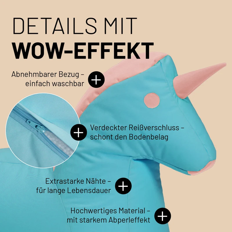 Kindersitzsack Einhorn