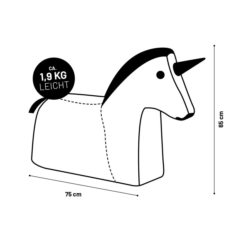 Kindersitzsack Einhorn