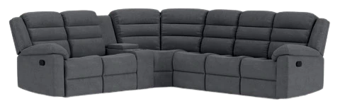 6 Seater Corner with End Recliners and Console
