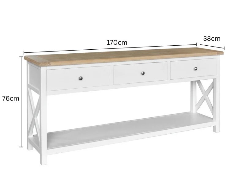 3 Drawer Console Table