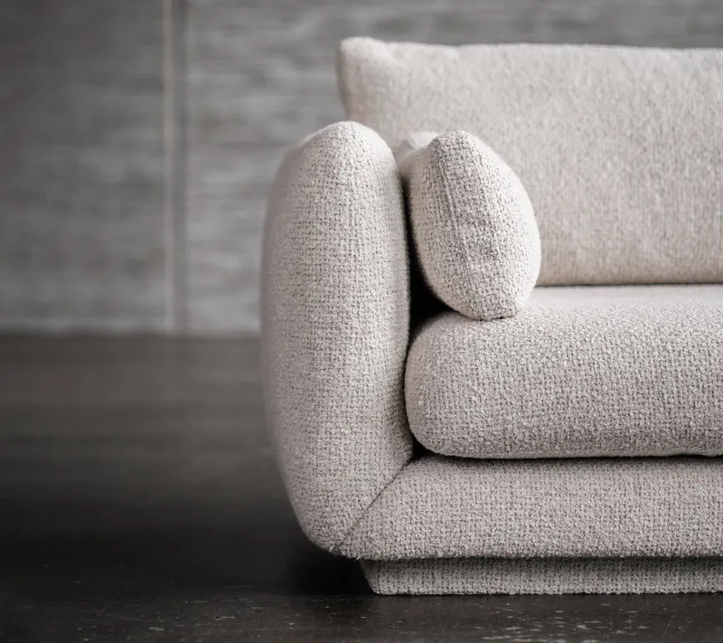 Bloom 3-seater sofa with chaise longue, left and plinth