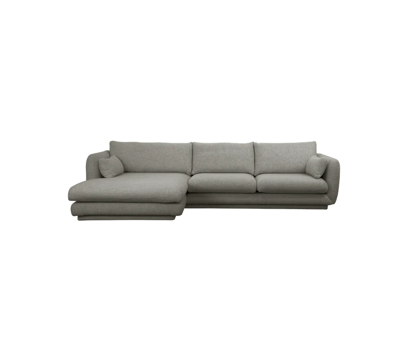 Bloom 2-seater sofa with chaise longue, right and plinth