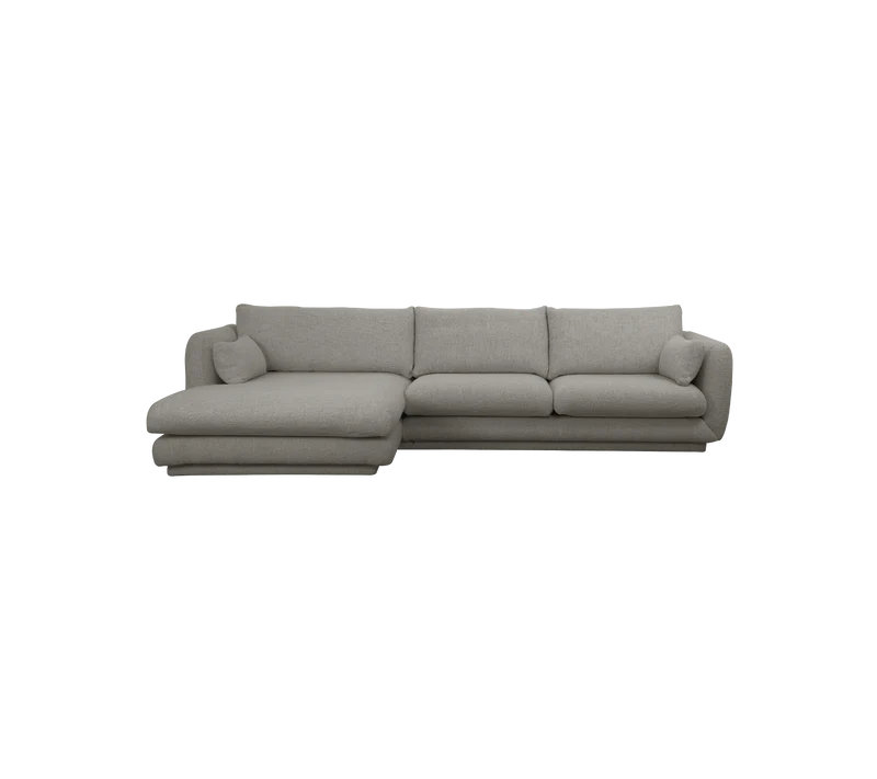 Bloom 2-seater sofa with chaise longue, right and plinth