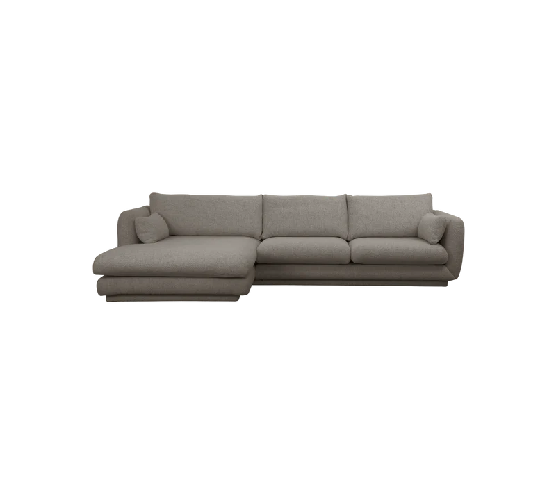 Bloom 2-seater sofa with chaise longue, right and plinth