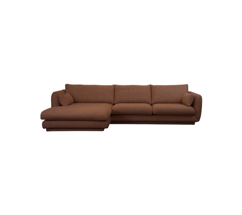 Bloom 2-seater sofa with chaise longue, right and plinth