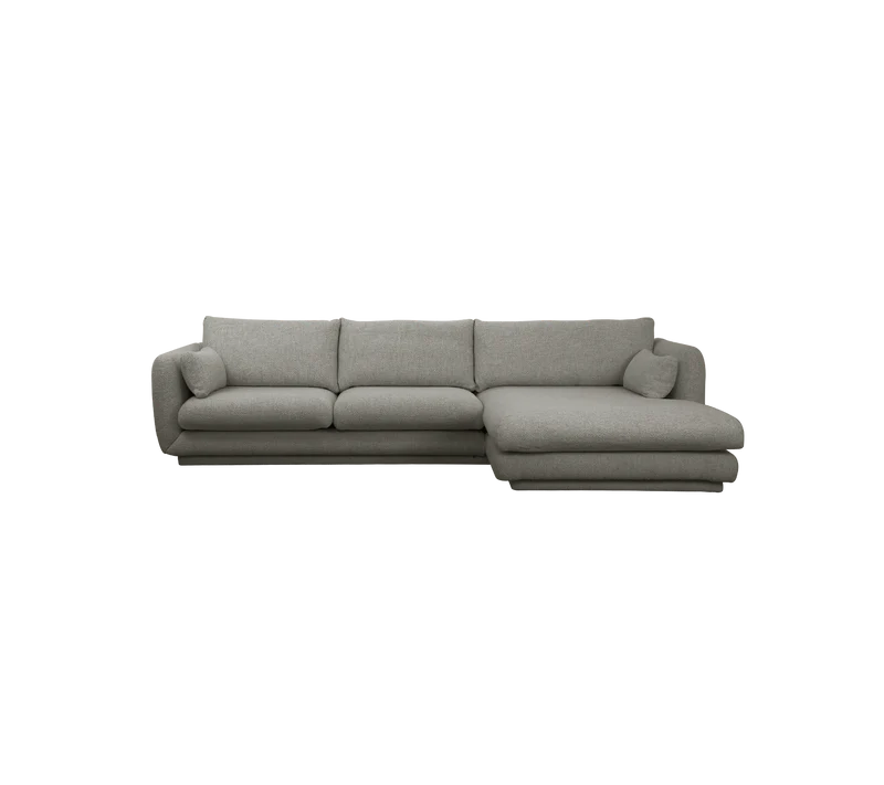 Bloom 2-seater sofa with chaise longue, left and plinth