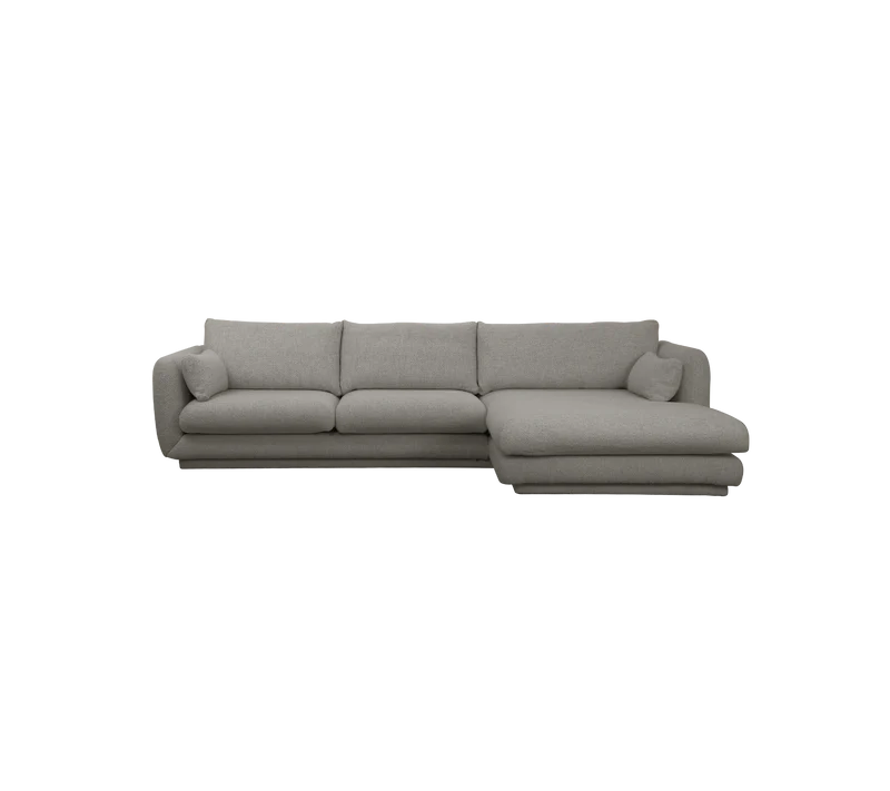 Bloom 2-seater sofa with chaise longue, left and plinth